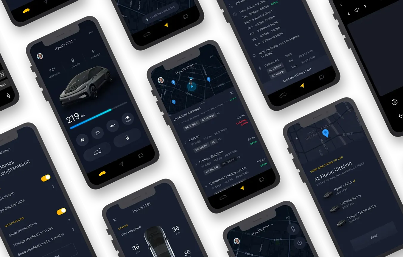 FFCtrl app screens